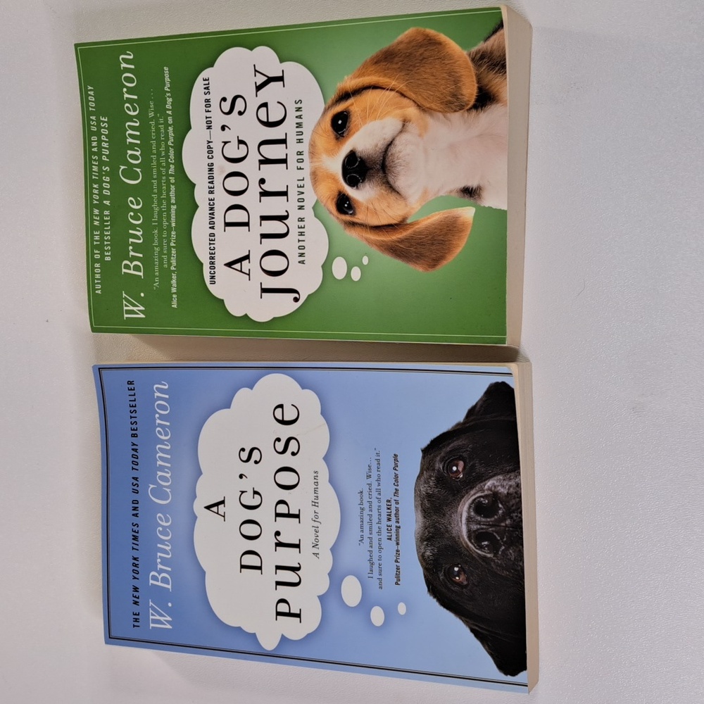 A Dog's Purpose & A Dog's Journey by W. Bruce Cameron 2 Paperback Books